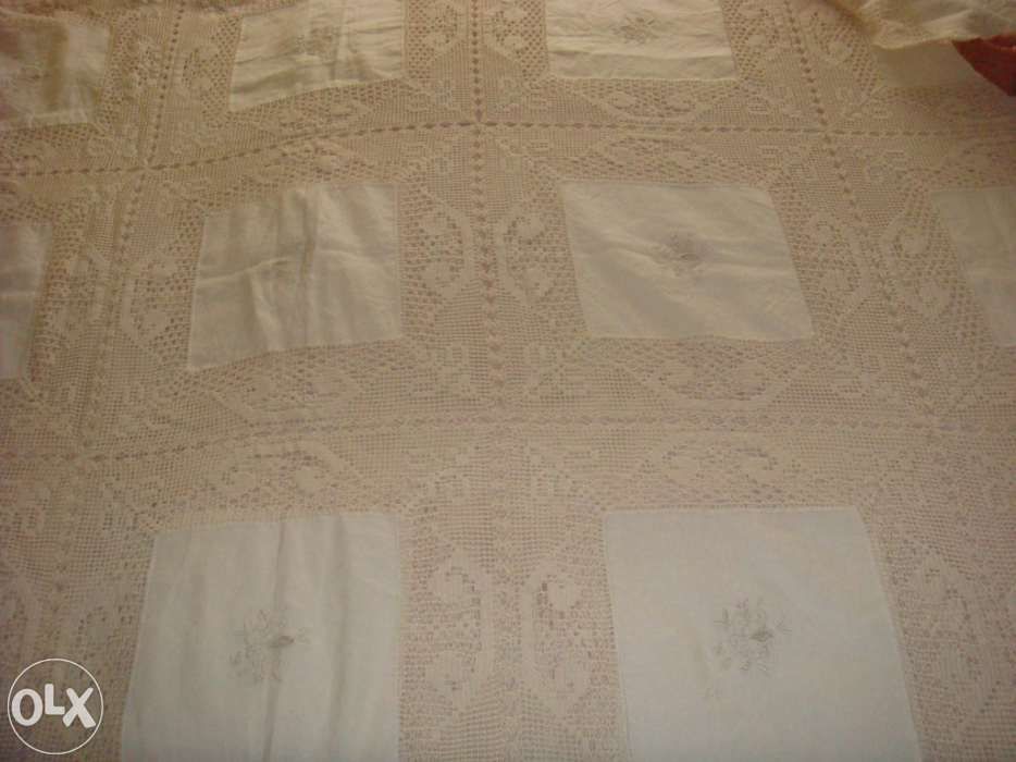 Colcha/toalha Renda e Linho423969639514787845