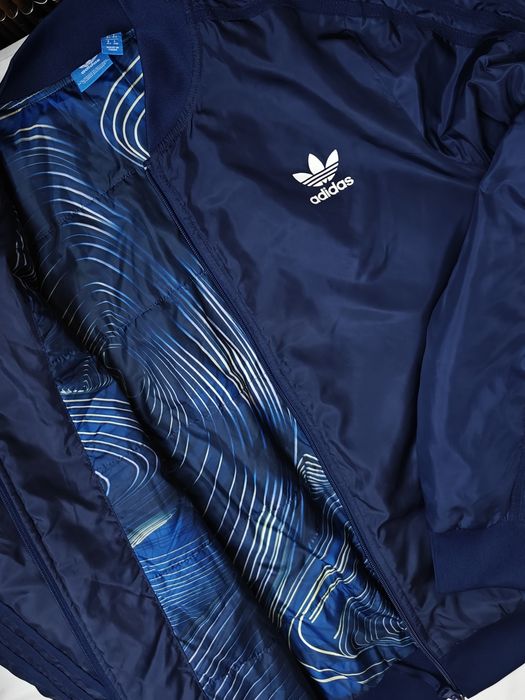 Adidas bomberka kurtka przejściowa granatowa XL damska