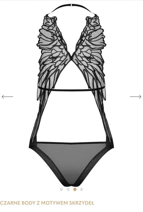 Body z motywem skrzydeł "Obsessive ",rozm.L/XL