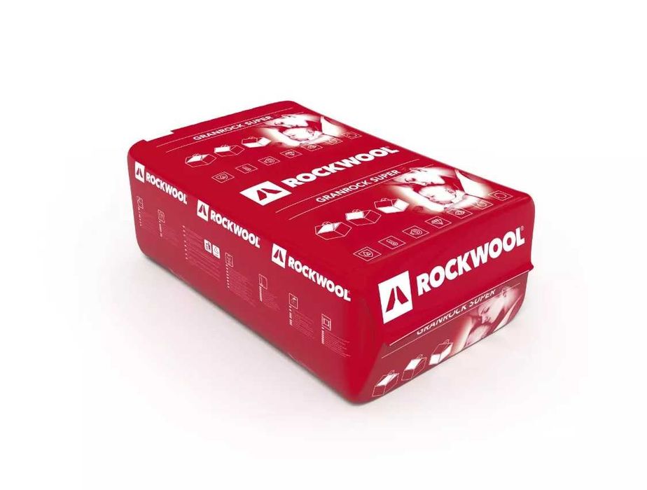 Wdmuchiwanie - Wełna skalna mineralna Rockwool Granrock wiązary sufity podwieszane izolacja ścian poddaszy stropodach docieplenie termomodernizacja