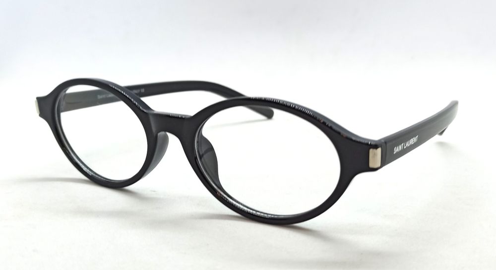 Saint Laurent очки унисекс имиджевые модные брендовые черные овальные