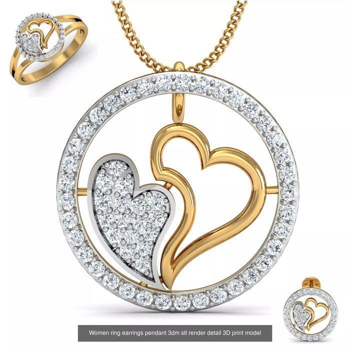 Zawieszka serce z żółtego białego złota 14k 585  cgcpc019yw- W