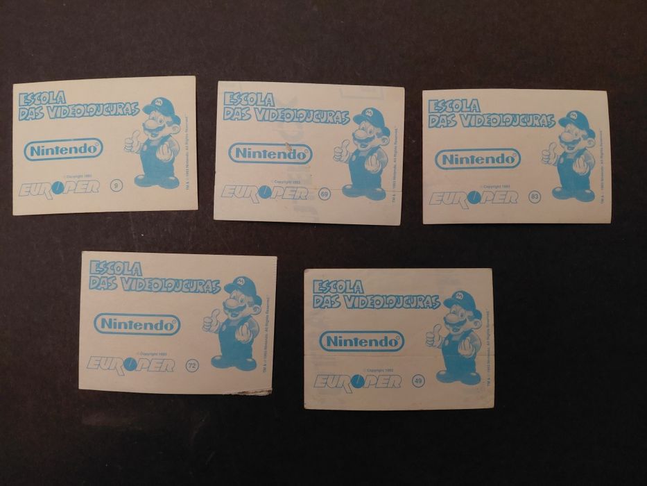 Cromos Escola das Video Loucuras da Nintendo