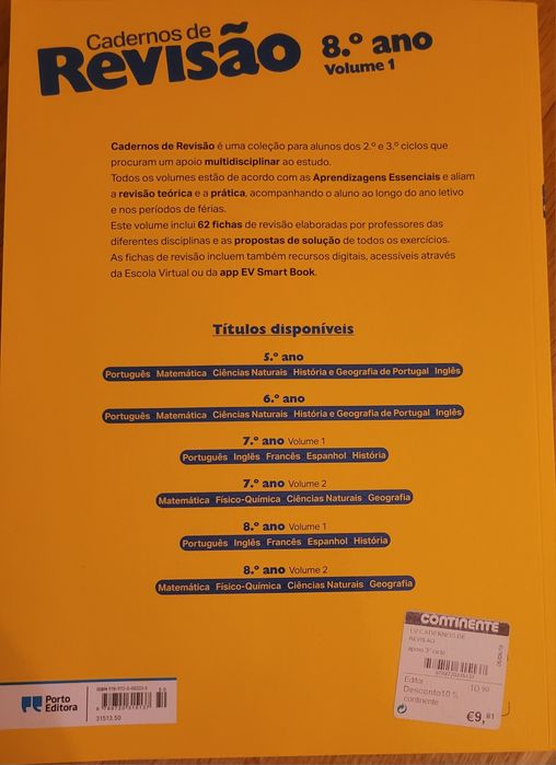Cadernos de Revisão 8 ano volume 1
