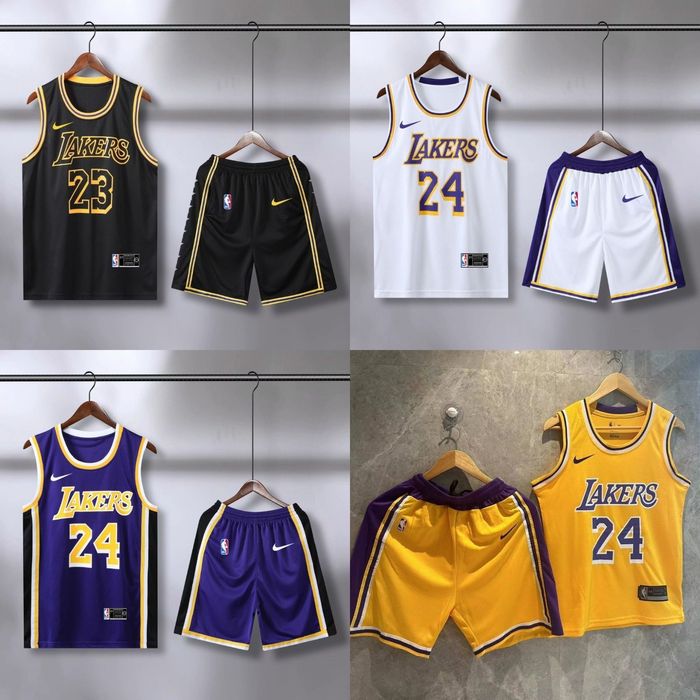 баскетбольна форма Лейкерз Брайант 24 Джеймс 23 Lakers з логотипами