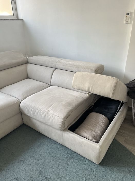 Sofa de canto com motor e box