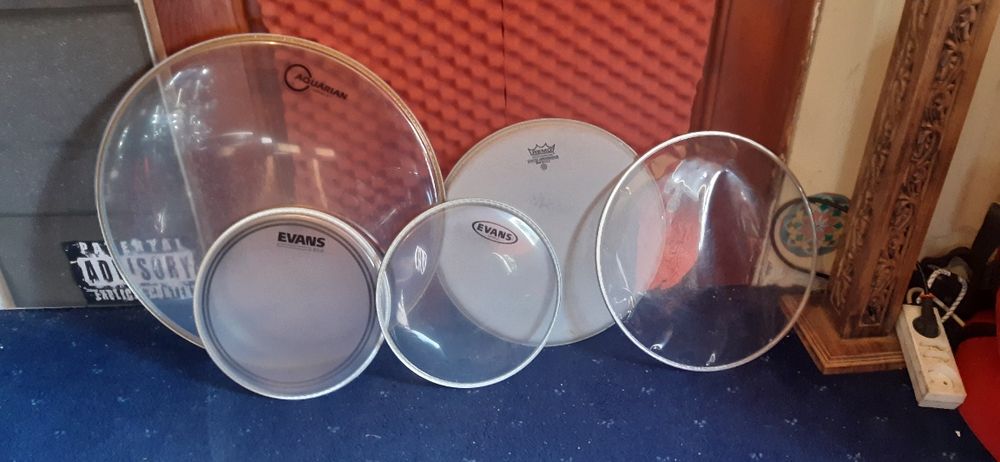 Naciagi Aquarian Modern Vintage 18' + Evans 18 ' g1 + inne Remo, Evans 18'13 12''10'+3 reso.Zamiana