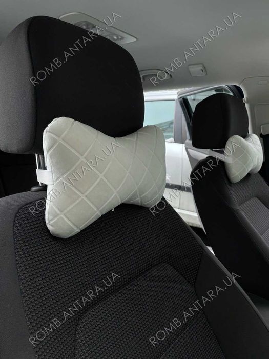 ПРЕМІУМ Подушечки в машину на підголовники Алькантара Екошкіра подушки