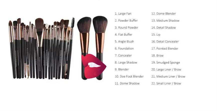 pincéis de Blush - Sombra de Olhos e Maquilhagem64586345607298121