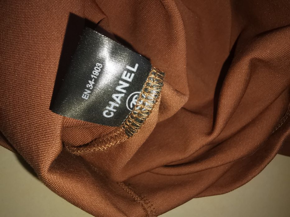 Chanel nowa  brązowa mini sukienka S 36