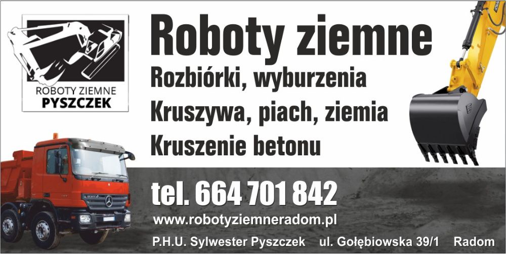 Ziemia ogrodowa, siana, piasek , humus, kruszywo z transportem