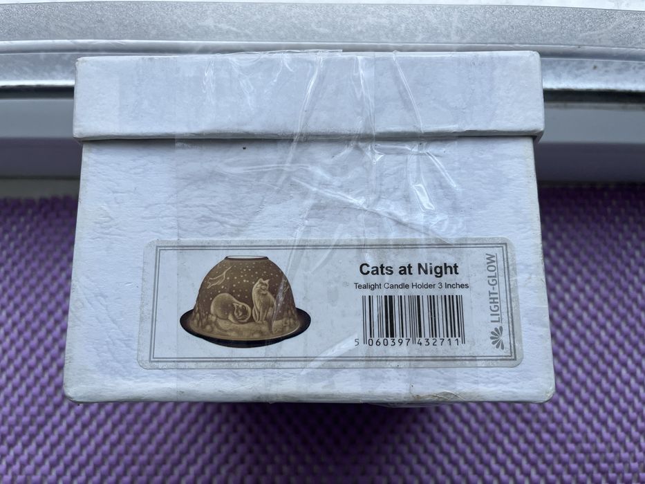 Фарфоровый подсвечник Литофания Light-Glow «Кошки» (Новый)