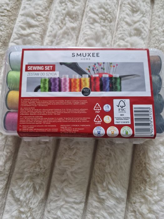 Zestaw do szycia Smukee Home 102 elementy nowy