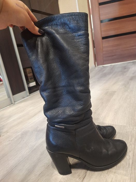 Зимові шкіряні сапоги, 38р