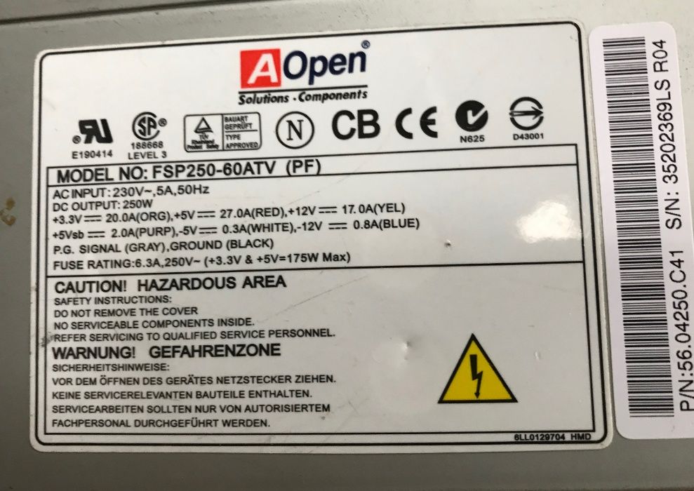 Блок питания для компьютера 400 вт