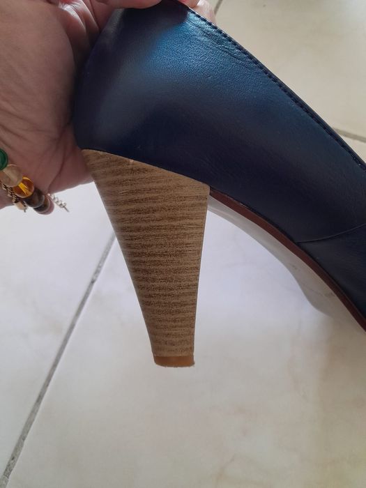 Sapatos de cerimónia mulher azul escuro como novo.