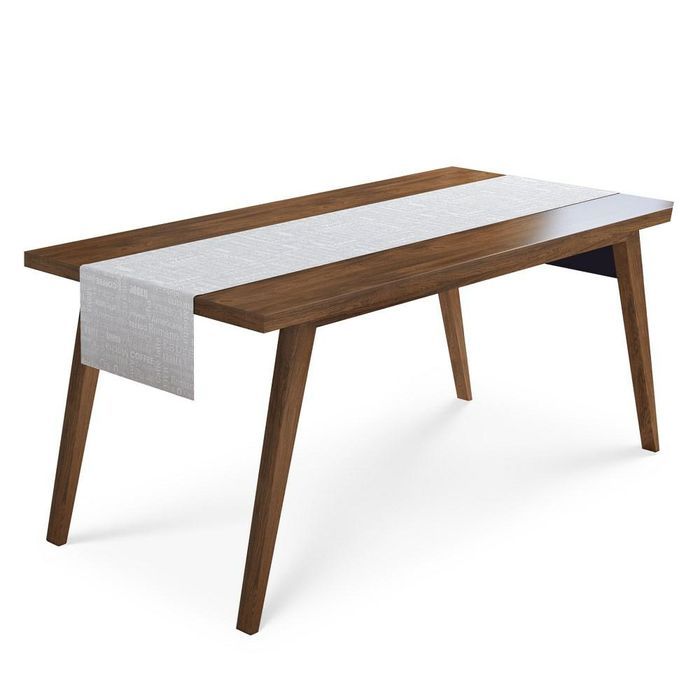 Bieżnik obrus 45x140 szary coffee Panama