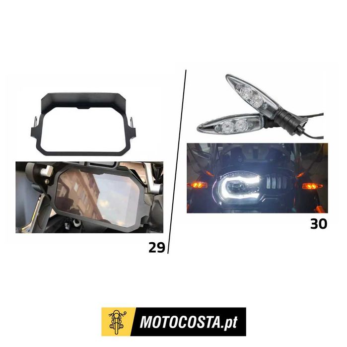 Acessórios BMW - Proteções, Piscas LED, Películas TFT - MOTOCOSTA