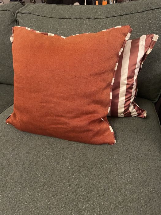 2 Almofadas linho e seda bordeaux