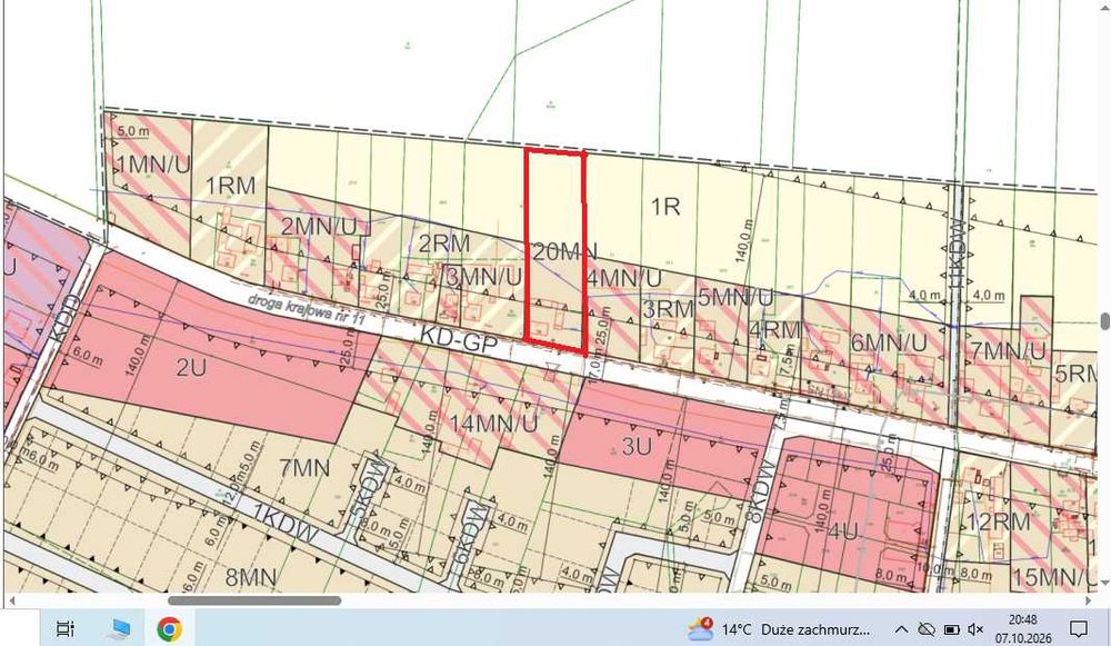 Działka budowlano-usługowa 5200 m2 przy DK nr 11/12