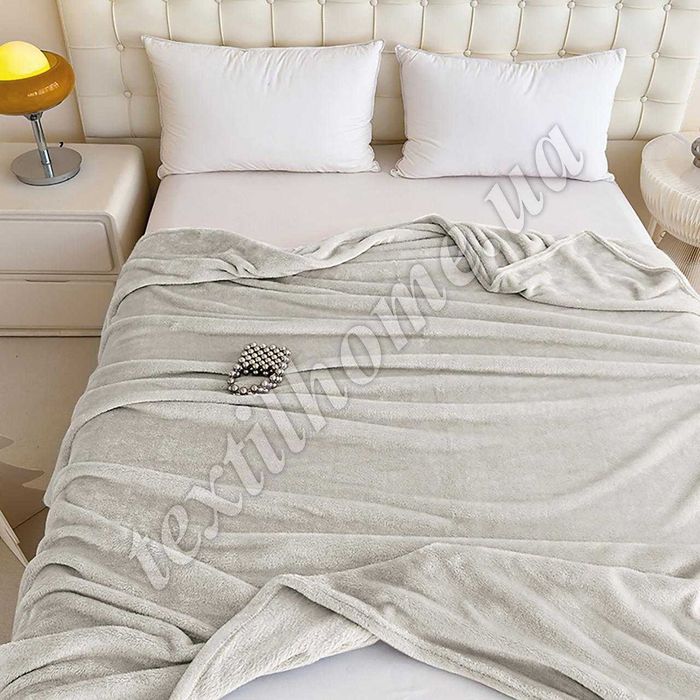 Велюрове покривало однотонне | 150×200 та 200×230 | М’яке, стильне