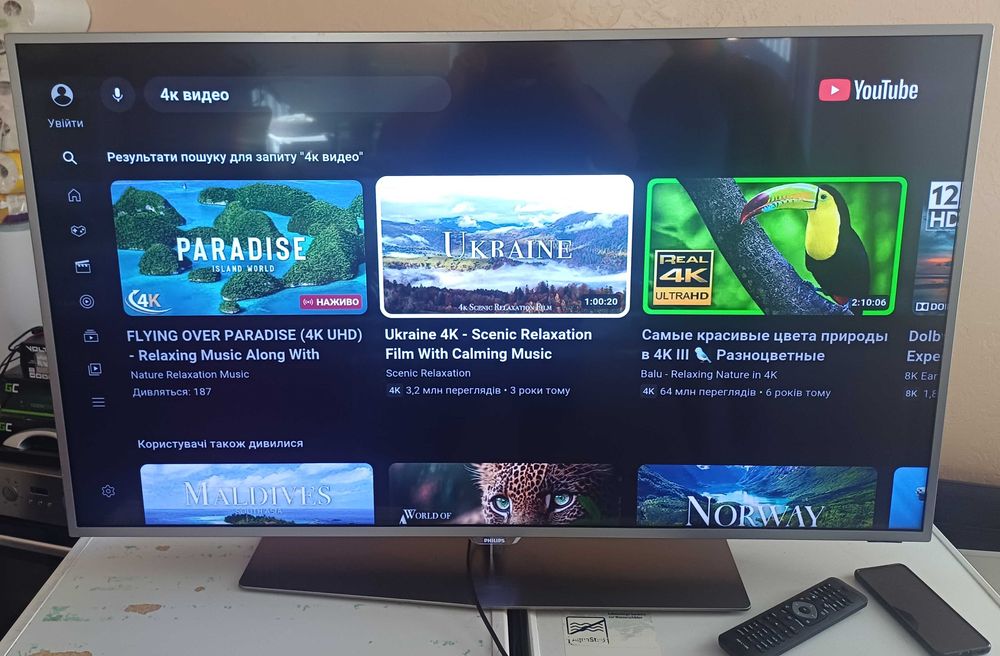 Телевізор Philips 49PUS6551 Android TV  Wi-Fi 4K Ultra HD Ambilight