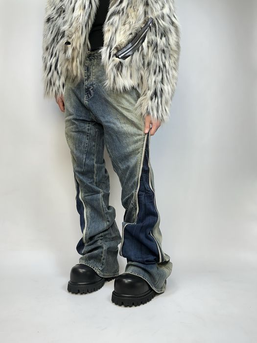 Rick Owens BANANA boot cut faded opium archive джинси сині джинсы клеш