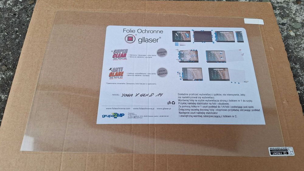 Folia matowa Glasser Anti Glare Levono Yoga 7 Gen 8 14 cali