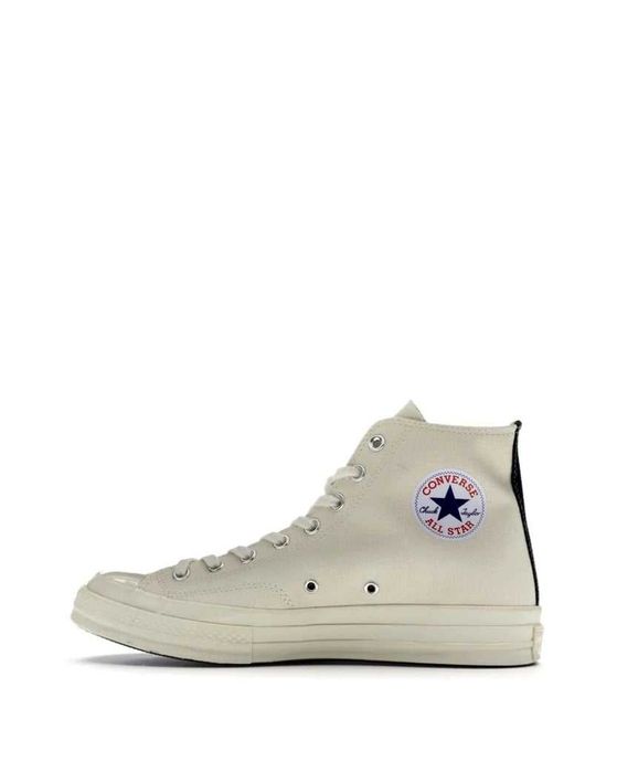Кеди Converse x Comme Des Garcons Play High Top Sneakers White