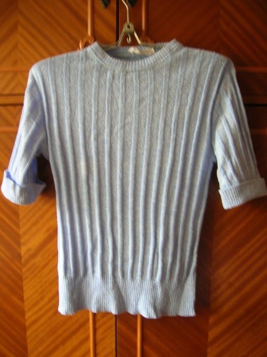 блузка, футболка, бістеровка, небесно-голуба, р48-50