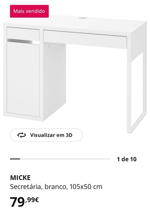 Secretaria cor branco IKEA