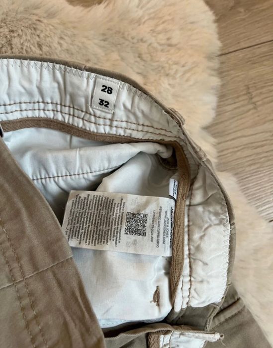 Spodnie cargo joggers Jack & Jones bezowe W28 L32 XS S