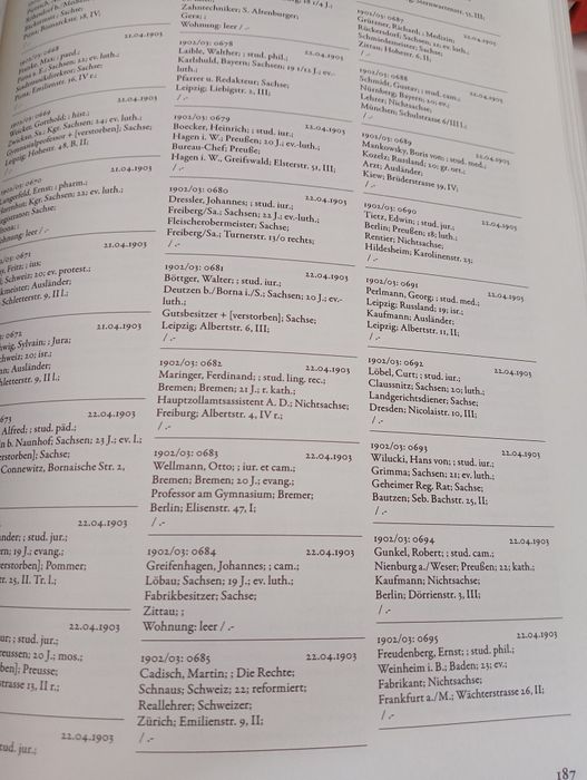 Die Matrikel der Universität Leipzig