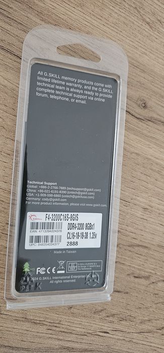G.SKILL Aegis 8GB DDR4 3200MHz CL16 praticamente nova