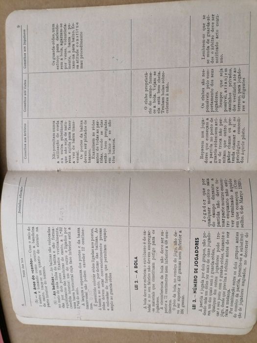 Raridade Federação Portuguesa FUTEBOL 1940/41 As Leis do Jogo