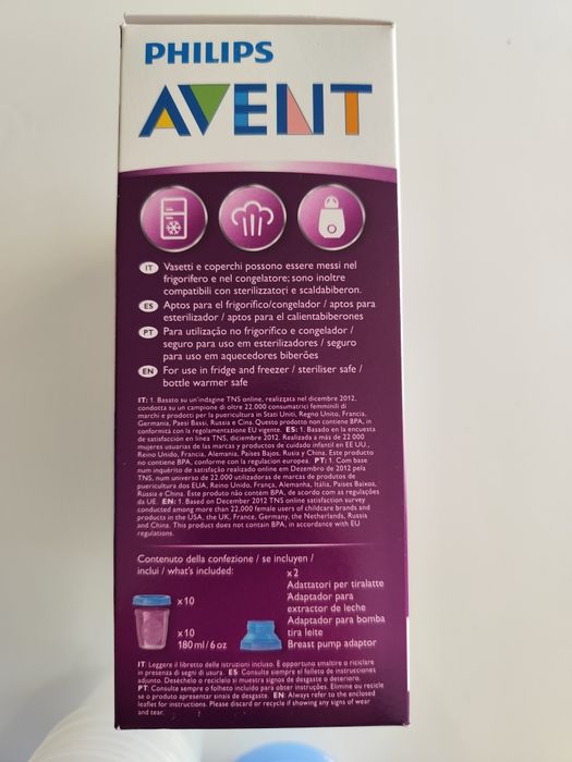 Copos armazenamento Philips avent