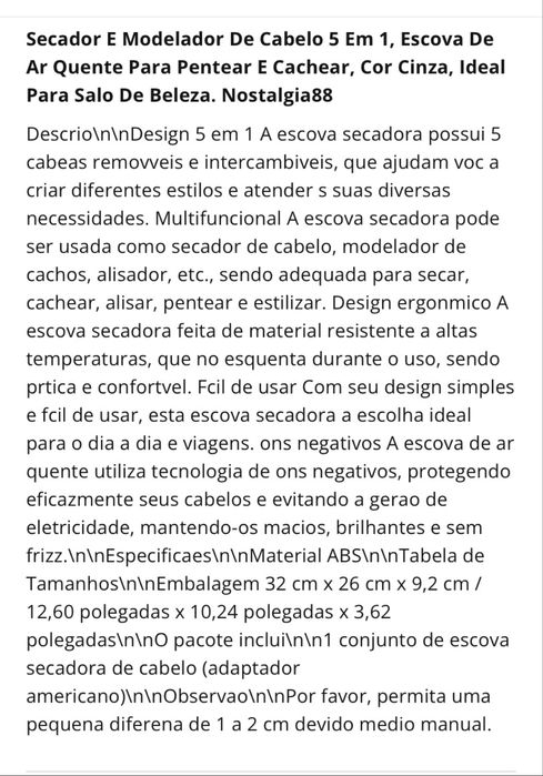 Secador/modekadir 5 em1