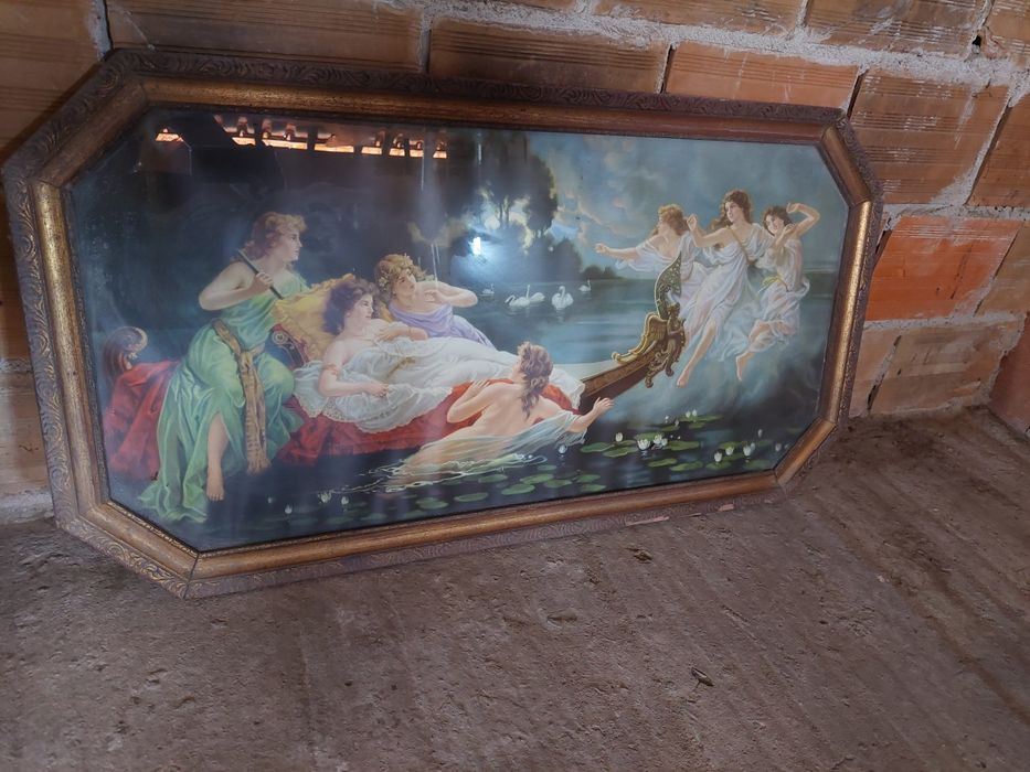 Quadro com pintura não assinada