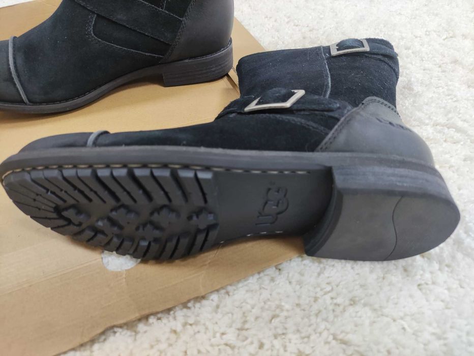 UGG сапоги черная замша зимний стиль