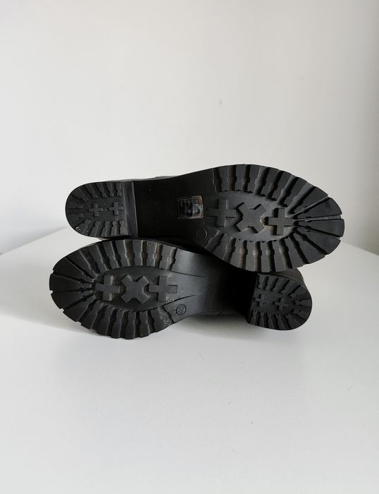 szare botki zamszowe na kolumnie obcasie rozmiar 40