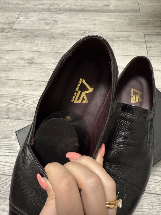 Туфлі чорні шкіряні чоловічі michael stone