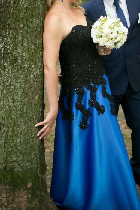 Sukienka szafirowo czarna