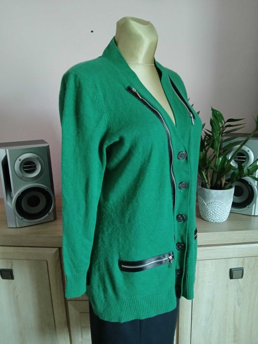 Elegance niebanalny Sweter r.44/46 wool+cashmere