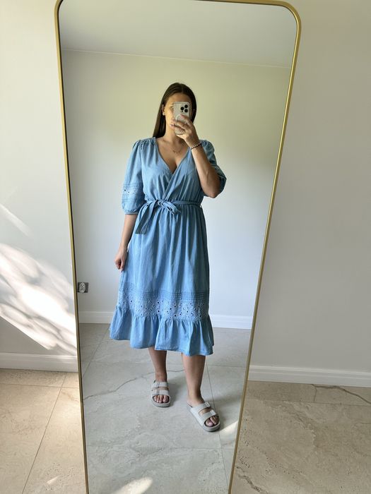 Sukienka lipsy London rozmiar 42 bawełna