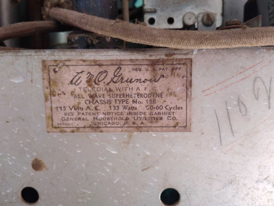 Rádio Grunow Teledial de 1937 – Restauro