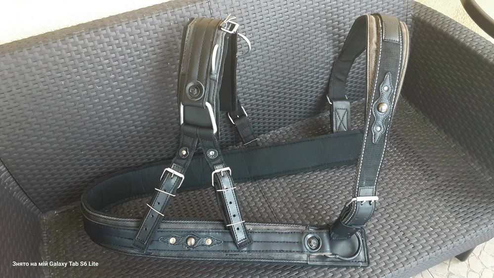 Шлея на коня з пожарного шланга