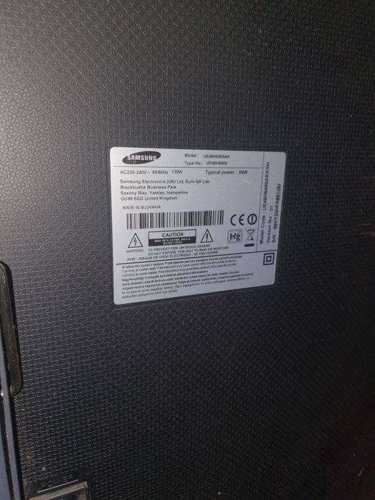 Samsung UE48H6400AK 48" Smart TV Full HD 3D – avariada/para reparar