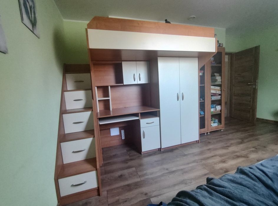 Zabudowa do pokoju dziecięcego, zestaw mebli, antresola.
