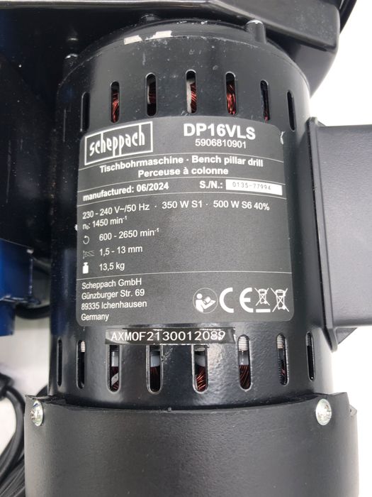Wiertarka stołowa Scheppach DP16VLS
