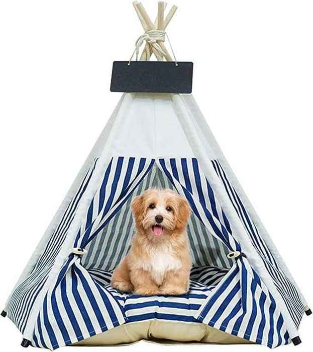 Cama para cão ou gato em forma de tenda de campismo [três padrões}NOVO
